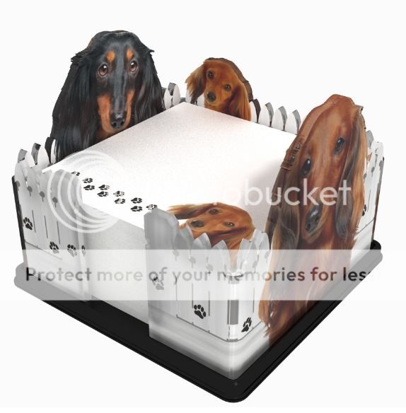 MINIATURE DACHSHUND NOTE PAD HOLDER STICKY NOTES POST IT MEMO ACRYLIC GIFT DOG eBay